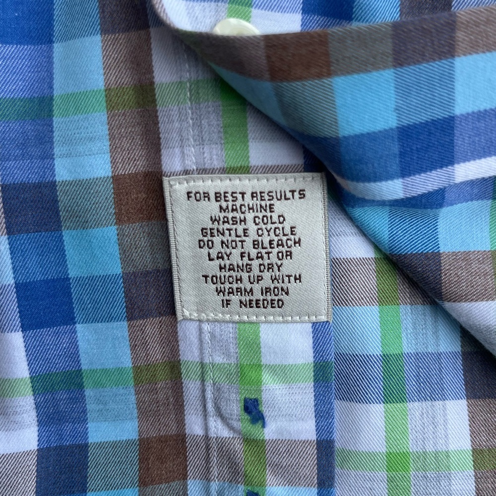 Peter Millar Checkered Button Down Long Sleeve Sh… - image 4